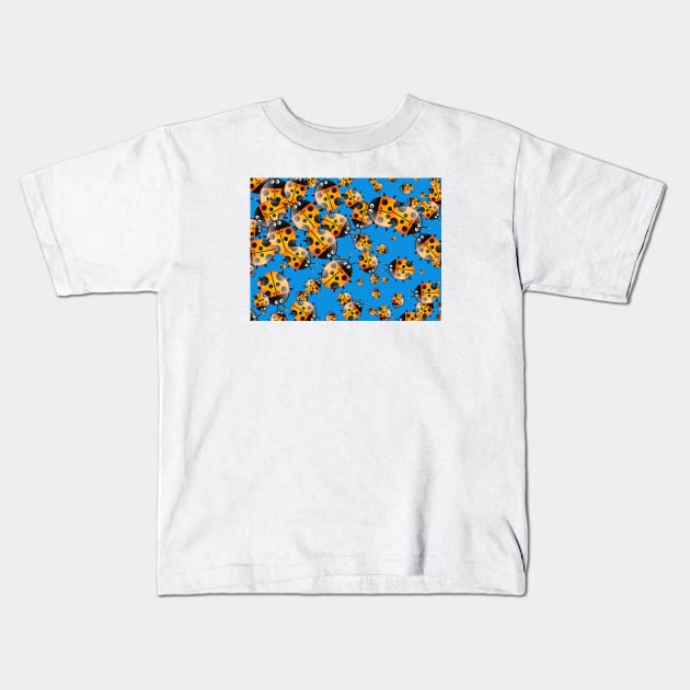 Ladybug Pattern Kids T-Shirt by AnimalPatterns